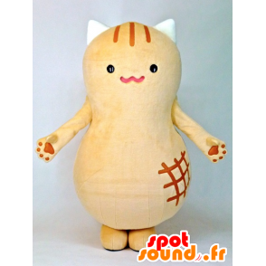 Mascotte de Pinyattsu, chat orange et blanc, cacahuète géante - MASFR27384 - Mascottes Yuru-Chara Japonaises