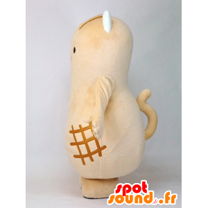 Pinyattsu mascotte, arancione e bianco gatto, arachidi gigante - MASFR27384 - Yuru-Chara mascotte giapponese