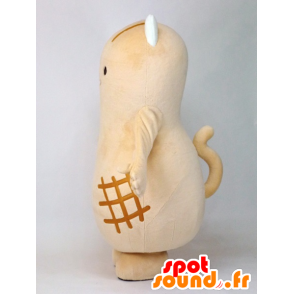 Mascot Pinyattsu, oranje en witte kat, reuze pinda - MASFR27384 - Yuru-Chara Japanse Mascottes