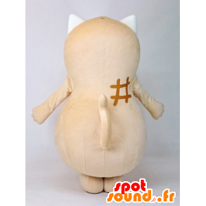 Mascot Pinyattsu, oranje en witte kat, reuze pinda - MASFR27384 - Yuru-Chara Japanse Mascottes
