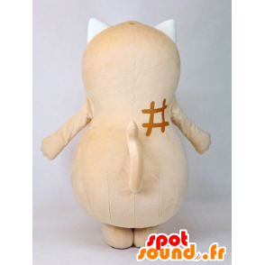 Pinyattsu maskot, orange och vit katt, jätte jordnötter -
