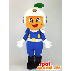Mascota Manabukun, clementina en uniforme de policía - MASFR27385 - Yuru-Chara mascotas japonesas