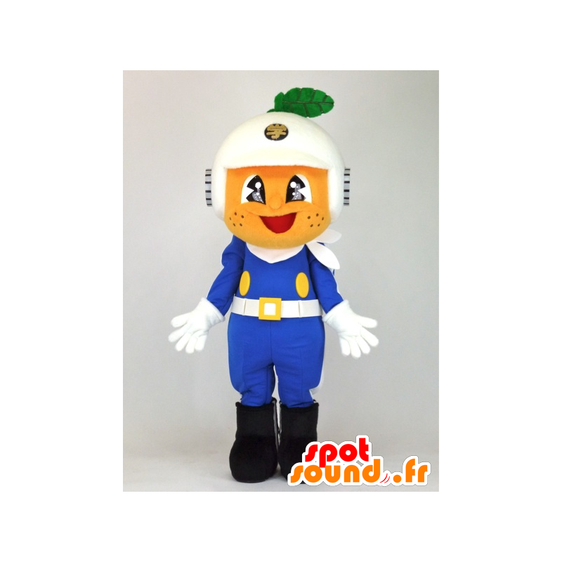 Mascot Manabukun, clementine in politie-uniform - MASFR27385 - Yuru-Chara Japanse Mascottes