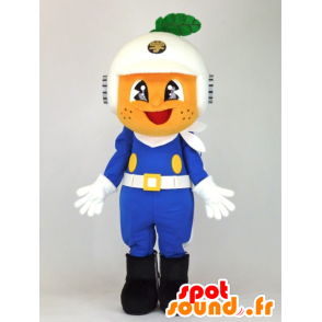 Mascotte Manabukun, clementine in uniforme della polizia - MASFR27385 - Yuru-Chara mascotte giapponese