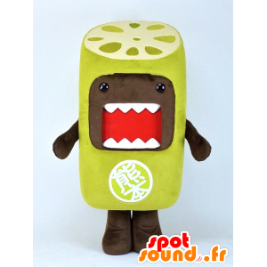 Mascot Domo kun in grün Lotuswurzel gekleidet - MASFR27386 - Yuru-Chara japanischen Maskottchen