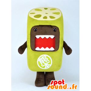 Mascotte de Domo kun déguisé en racine de lotus vert - MASFR27386 - Mascottes Yuru-Chara Japonaises