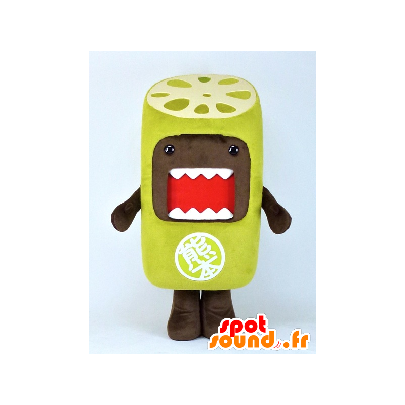 Mascot Domo kun vermomd als groene lotuswortel - MASFR27386 - Yuru-Chara Japanse Mascottes