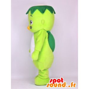 Green and white bird mascot with a leaf - MASFR27387 - Yuru-Chara Japanese mascots