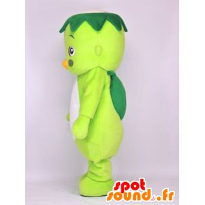 Groene en witte vogel mascotte met een blad - MASFR27387 - Yuru-Chara Japanse Mascottes