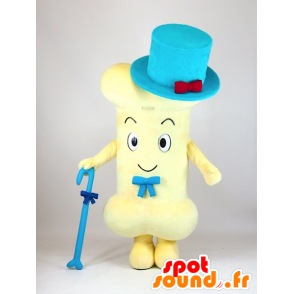 Mascot Honetsugikun osso gigante com um chapéu alto - MASFR27390 - Yuru-Chara Mascotes japoneses