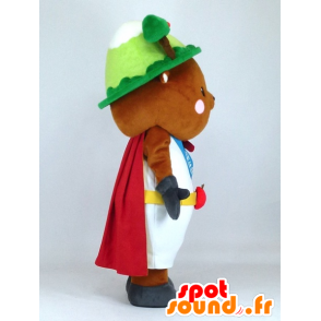 Man Cry mascot, teddy with a hill and apple trees - MASFR27392 - Yuru-Chara Japanese mascots