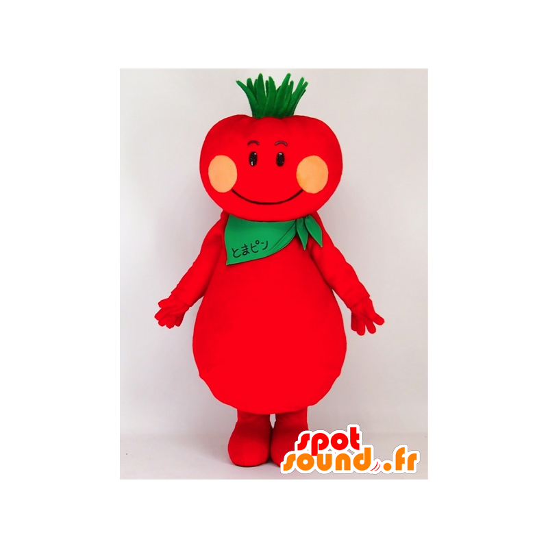 Tomapin Maskottchen, roten und grünen Tomaten, Riesen - MASFR27393 - Yuru-Chara japanischen Maskottchen