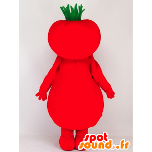 Tomapin maskot, rød og grøn tomat, kæmpe - Spotsound maskot