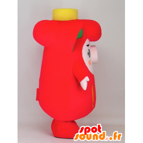 Mascot Ofunaton, rosa gris, grønn og rød, lubben og morsom - MASFR27394 - Yuru-Chara japanske Mascots