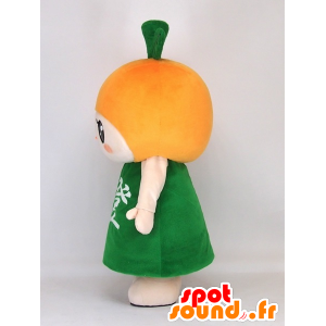 Daliang chan Maskottchen, Riesen-orange mit einem grünen Kleid - MASFR27396 - Yuru-Chara japanischen Maskottchen