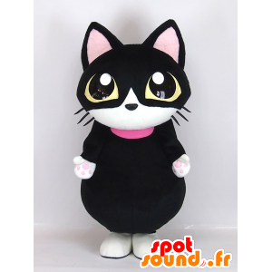 Maskotti Beibimau chan, musta ja valkoinen kissa - MASFR27398 - Mascottes Yuru-Chara Japonaises