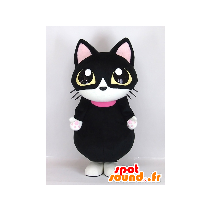 Maskotti Beibimau chan, musta ja valkoinen kissa - MASFR27398 - Mascottes Yuru-Chara Japonaises