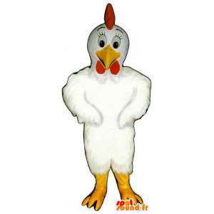Verkleidung aus weißen Schwanz Riesen - MASFR007072 - Maskottchen der Hennen huhn Hahn