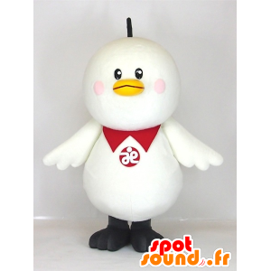 Maskot Sagimarukun, bílý pták, kulaté a roztomilé - MASFR27399 - Yuru-Chara japonské Maskoti