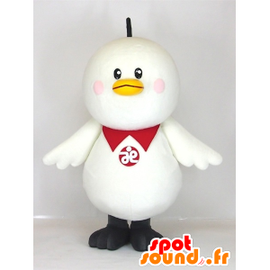 Sagimarukun maskot, vit fågel, rund och söt - Spotsound maskot