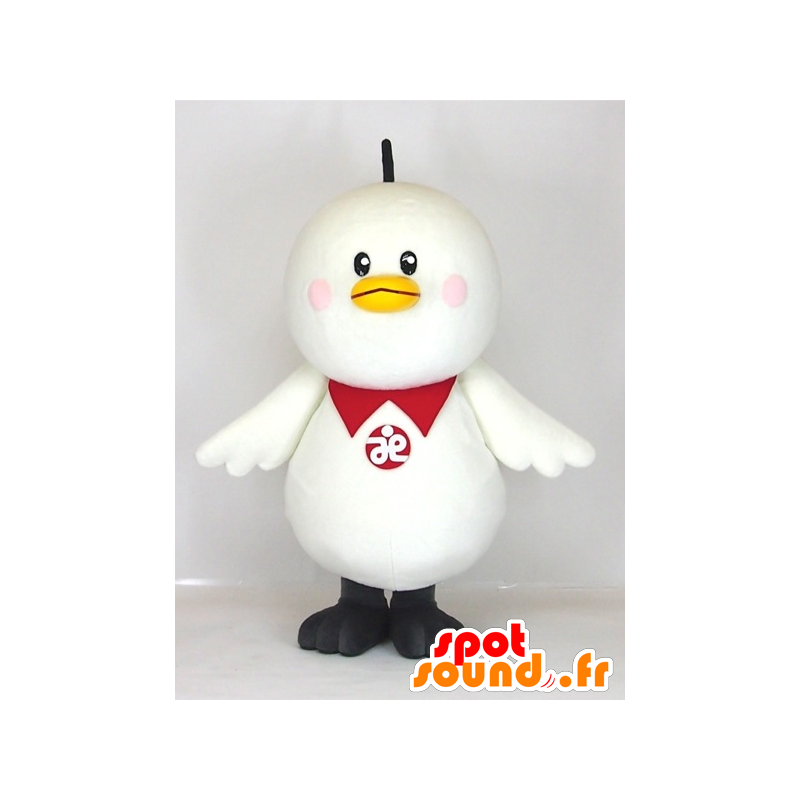 Mascot Sagimarukun, hvit fugl, rund og søt - MASFR27399 - Yuru-Chara japanske Mascots