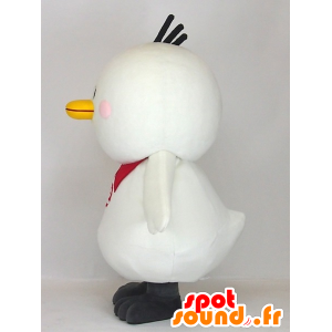 Mascot Sagimarukun, valkoinen lintu, pyöreä ja söpö - MASFR27399 - Mascottes Yuru-Chara Japonaises