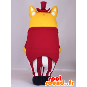 Katamatchi mascotte, ratto giallo vestito con un abito rosso - MASFR27400 - Yuru-Chara mascotte giapponese