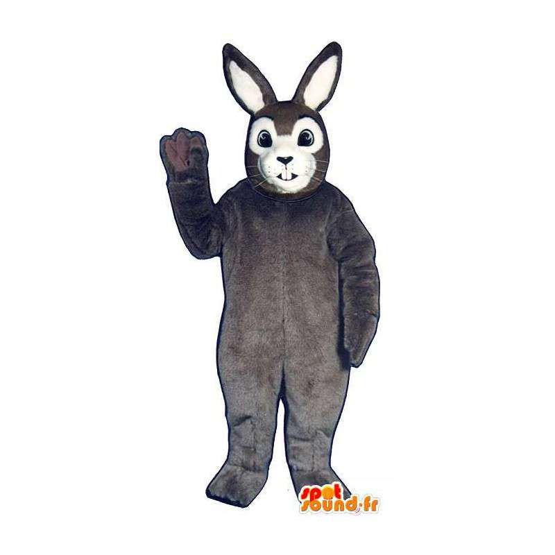 Mascot gray and white rabbit. Bunny Costume - MASFR007073 - Rabbit mascot