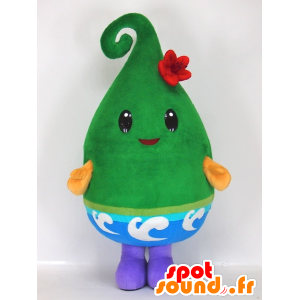 Mascotte Nottorin, l'uomo verde, con gli occhi neri - MASFR27404 - Yuru-Chara mascotte giapponese