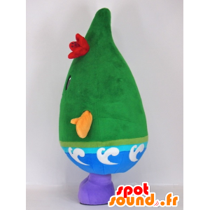 Maskot Nottorin, zelená, s černýma očima - MASFR27404 - Yuru-Chara japonské Maskoti