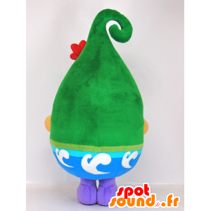 Mascot Nottorin, groen man, met zwarte ogen - MASFR27404 - Yuru-Chara Japanse Mascottes