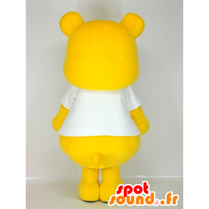 Mascota Teny, amarillo y blanco oso de peluche, muy lindo y colorido - MASFR27406 - Yuru-Chara mascotas japonesas