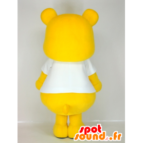 Mascot Teny, urso de pelúcia amarelo e branco, muito bonito e colorido - MASFR27406 - Yuru-Chara Mascotes japoneses