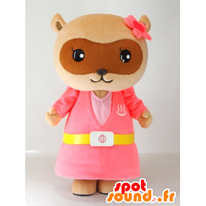 Yutapon mascota rosa, mapache vestida de rosa - MASFR27408 - Yuru-Chara mascotas japonesas