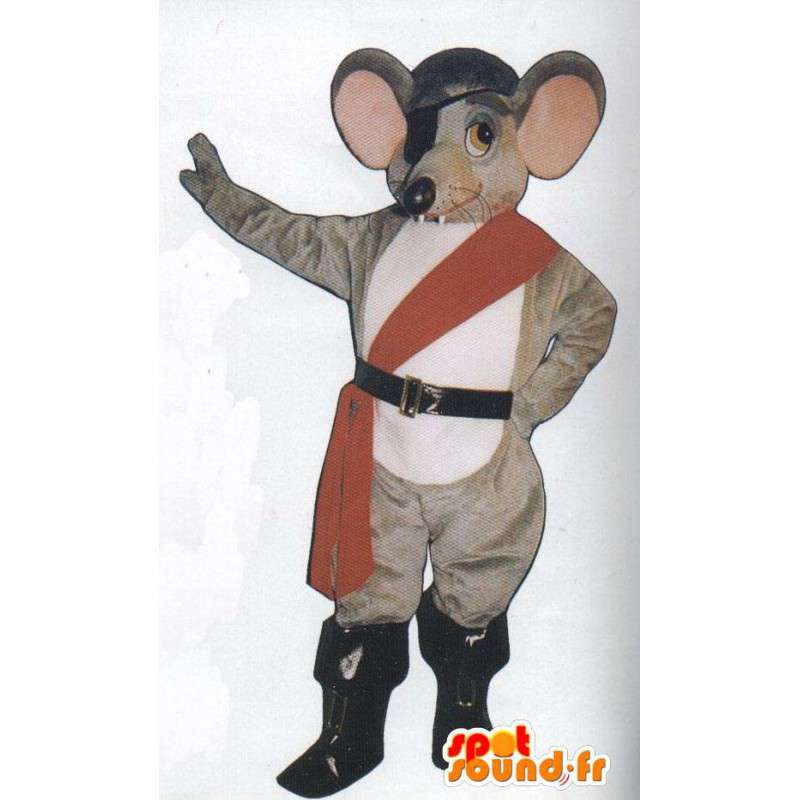 Rat maskot klädd som en pirat - Spotsound maskot
