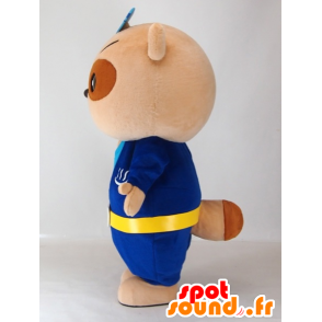 Yutapon Maskottchen Blau, Waschbären in Blau gekleidet - MASFR27411 - Yuru-Chara japanischen Maskottchen