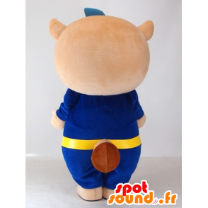 Yutapon Maskottchen Blau, Waschbären in Blau gekleidet - MASFR27411 - Yuru-Chara japanischen Maskottchen