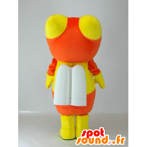 Energie-kun Maskottchen, orange und gelb Mann mit einem Jet-Pack- - MASFR27413 - Yuru-Chara japanischen Maskottchen