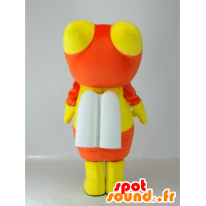 Energy-kun maskot, orange og gul mand med en jet-pack -