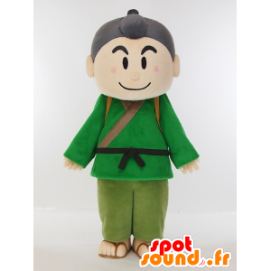 Mascotte de Ninomiya Sontokun, homme japonais portant du bois - MASFR27415 - Mascottes Yuru-Chara Japonaises