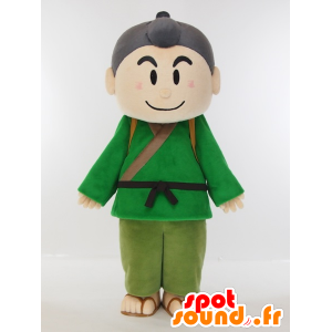 Ninomiya Sontokun maskot, japansk mand, der bærer træ -