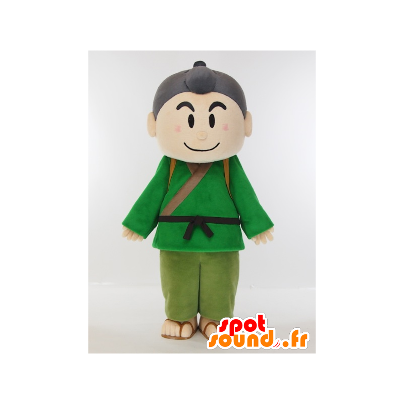 Mascotte de Ninomiya Sontokun, homme japonais portant du bois - MASFR27415 - Mascottes Yuru-Chara Japonaises