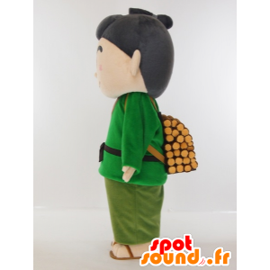 Mascot Sontokun Ninomiya, Japanese man carrying wood - MASFR27415 - Yuru-Chara Japanese mascots