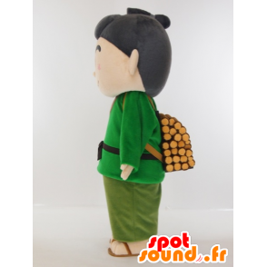 Mascot Sontokun Ninomiya, Japanese man carrying wood - MASFR27415 - Yuru-Chara Japanese mascots