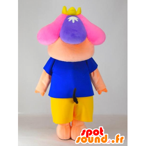 Shobu mascot, pink pig, wearing shorts and a t-shirt - MASFR27418 - Yuru-Chara Japanese mascots