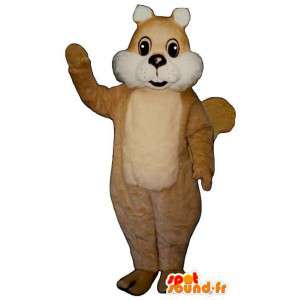 Ljus beige ekorre maskot - Spotsound maskot