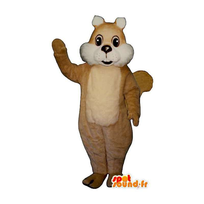 Let beige egern maskot - Spotsound maskot kostume