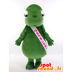 Mascot Risumongu jättiläinen vihreä dinosaurus ja hauskaa - MASFR27419 - Mascottes Yuru-Chara Japonaises