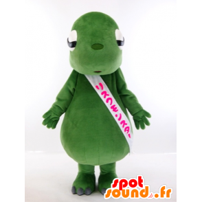 Mascotte de Risumongu, dinosaure vert géant et amusant - MASFR27419 - Mascottes Yuru-Chara Japonaises