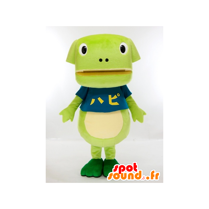 Happy-chan Maskottchen, grünen Frosch und weiß - MASFR27420 - Yuru-Chara japanischen Maskottchen